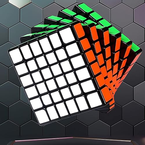 Miniatura 8 de Cubo de velocidad Qiyi de 6 x 6 velocidades, cubo mágico de 6 x 6 x 6 pulgadas, cubo grande de rompecabezas, juguete negro para adolescentes y