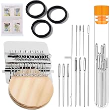 Milincott Knit Patch Kit PatchMaker 2.0,21 Hooks Visible Knitpatch Mending Kit Darning Loom, DIY Patch Repair Tool for Jeans, Socks, Sweaters for Beginners Sewing Repair Tool 21 Hooks