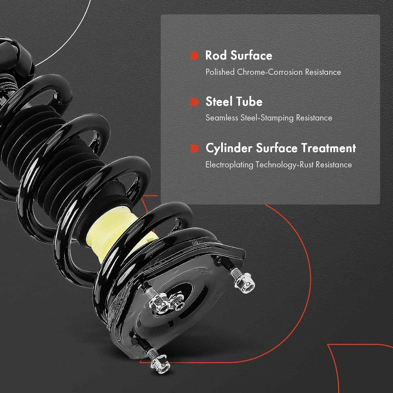 A-Premium Front Pair (2) Complete Strut and Coil Spring Assembly Compatible with Nissan 370Z 2009-2020, Driver and Passenger Side
