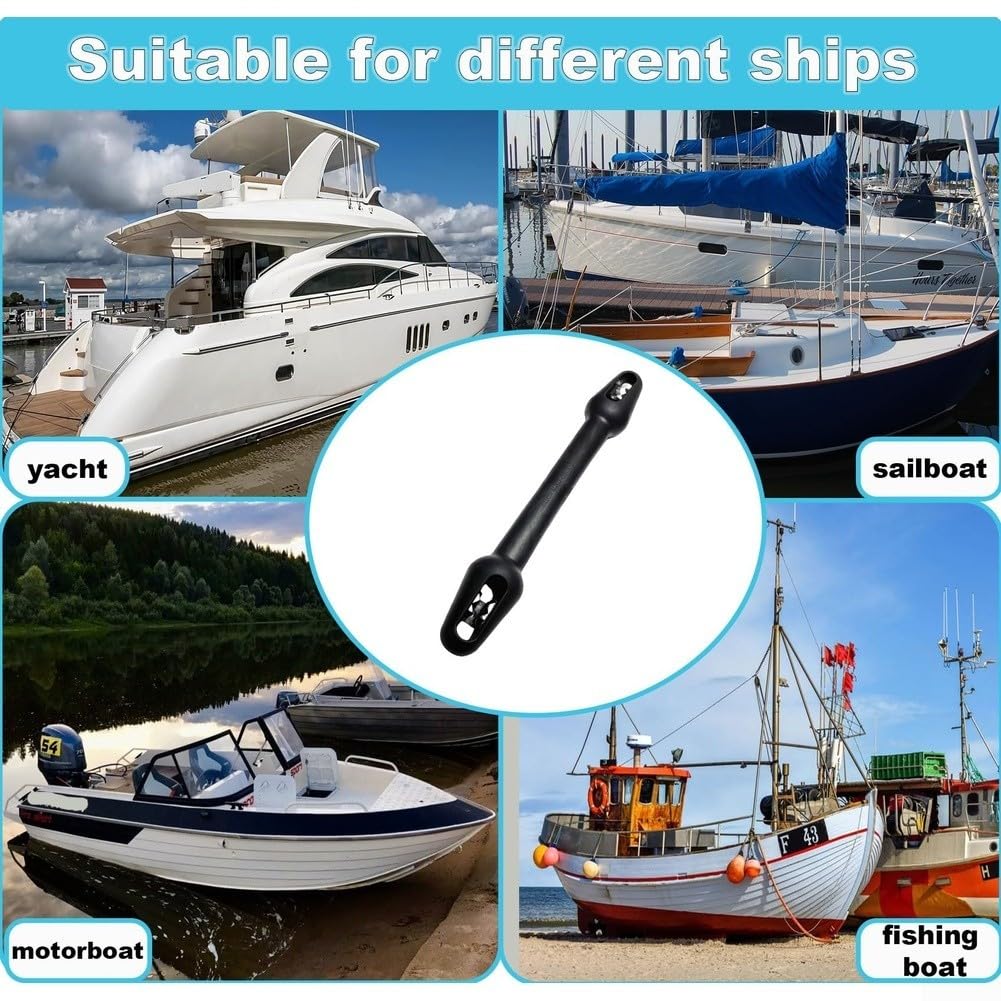 Marine-Grade Gummi Festmacher Snubber Stoßdämpfer für Yacht-Docking, robuste Bootsstoßstange mit rutschfestem Design für 10–12 mm Nylonseil, UV- und Salzwasser (2 Stück)