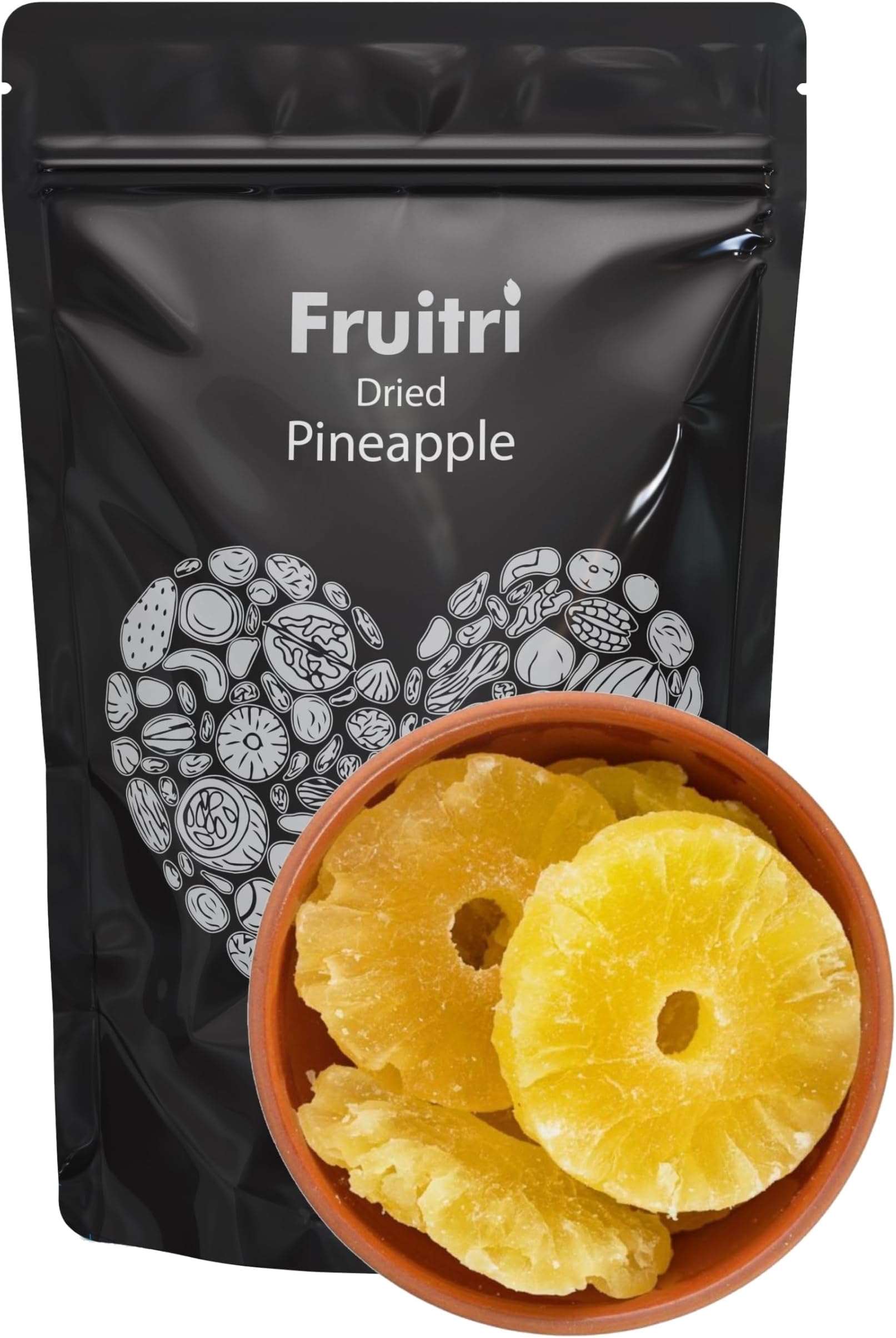 Fruitri Premium Dehydrated, Dried Pineapple Slices 250 grams