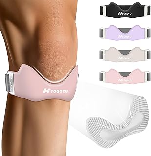 HTOGQCQ Patellar Tendon Support Strap, Knee Brace for Women & Men, Patella Band for Running Hiking Basketball Gym Fitness Tennis Badminton Cycling, Offers Relief from Meniscus Tear and Knee Pain