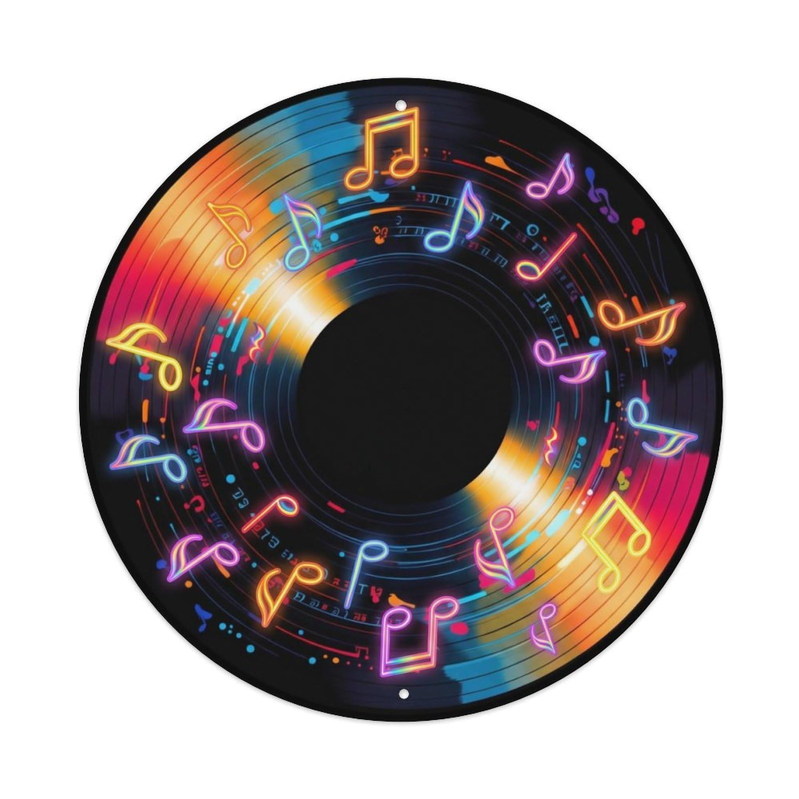Colorful Music Vinyl Records Fantasy Color Dream Metal Tin Sign