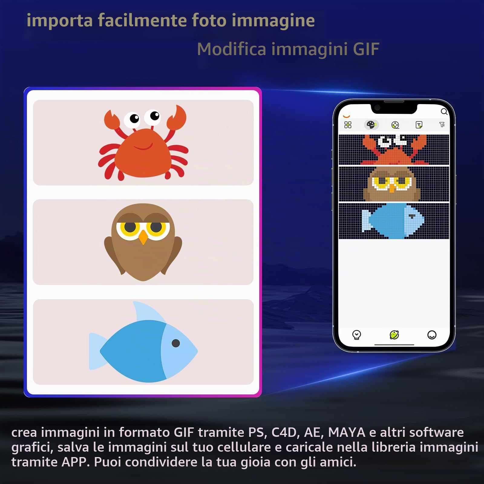 OBEST Pannello di visualizzazione a LED, 39 x 10,7 cm, programmabile, flessibile, per auto, camion, negozio, pubblicità, bar, hotel, pubblicità, app, Bluetooth
