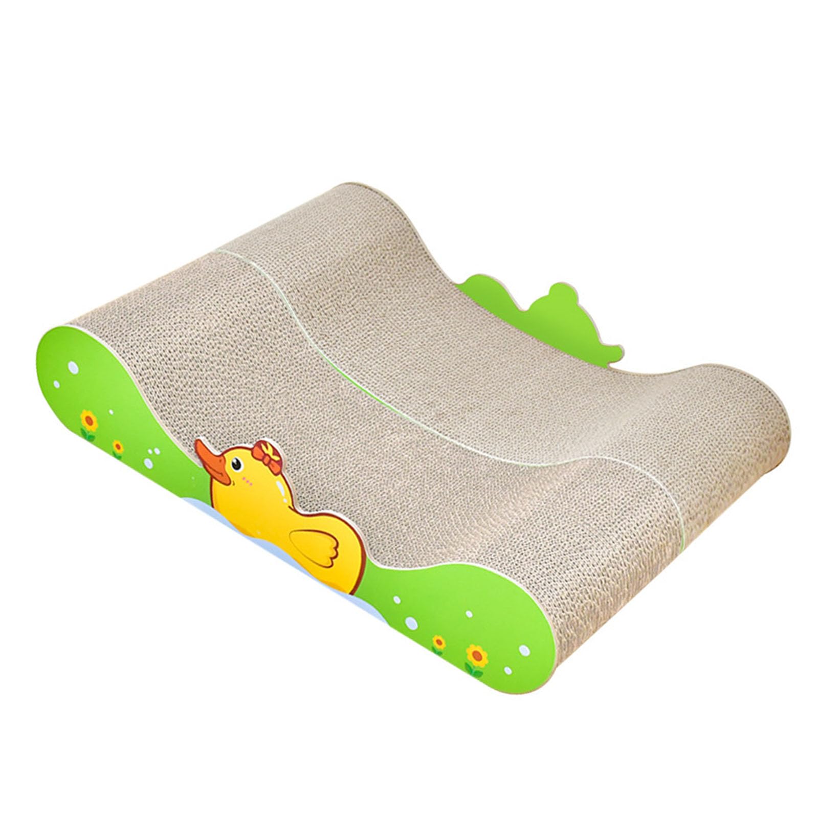 Cama rascadora para Gatos con Lindo diseño de Pato, Papel Corrugado para rascar, Tabla rascadora para Gatos cómoda y Transpirable para Gatos de Interior, Tabla de Densidad