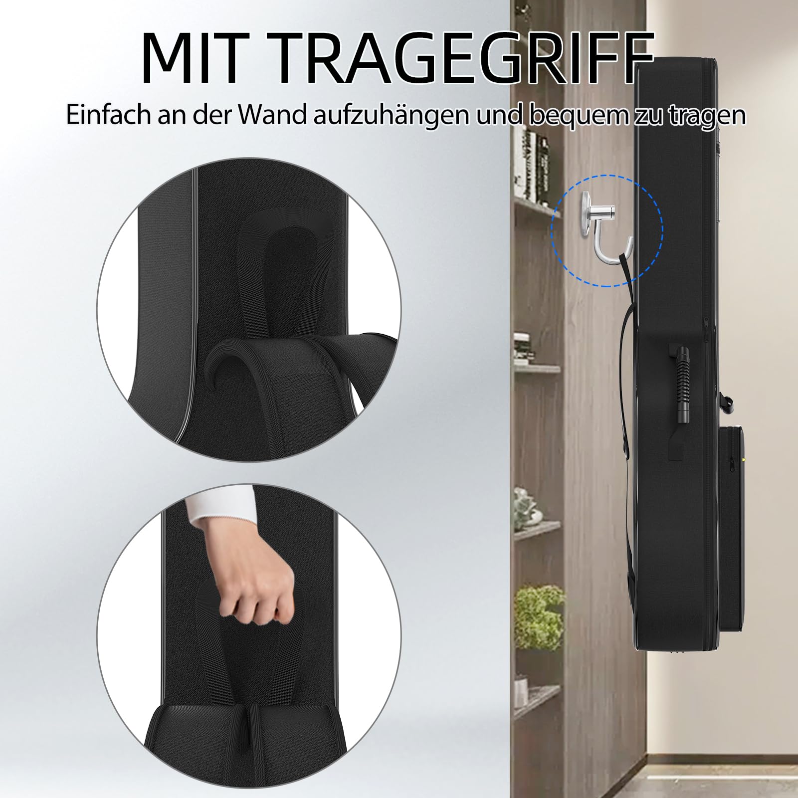 GLEAM Gitarrentasche - 8mm Schwammpolsterung für 104,1 cm/41 inch Akustik - wasserdicht