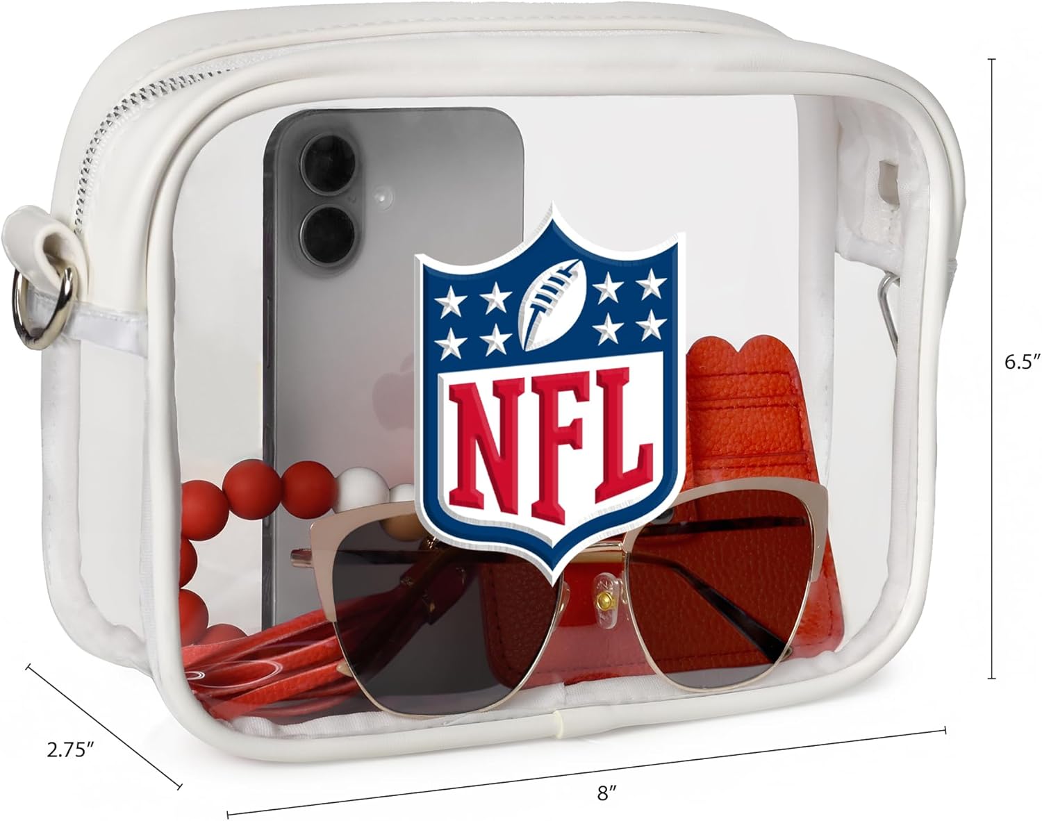 Littlearth NFL Clear Fanny Fan Purse with Team's 3D Logo - Image 5