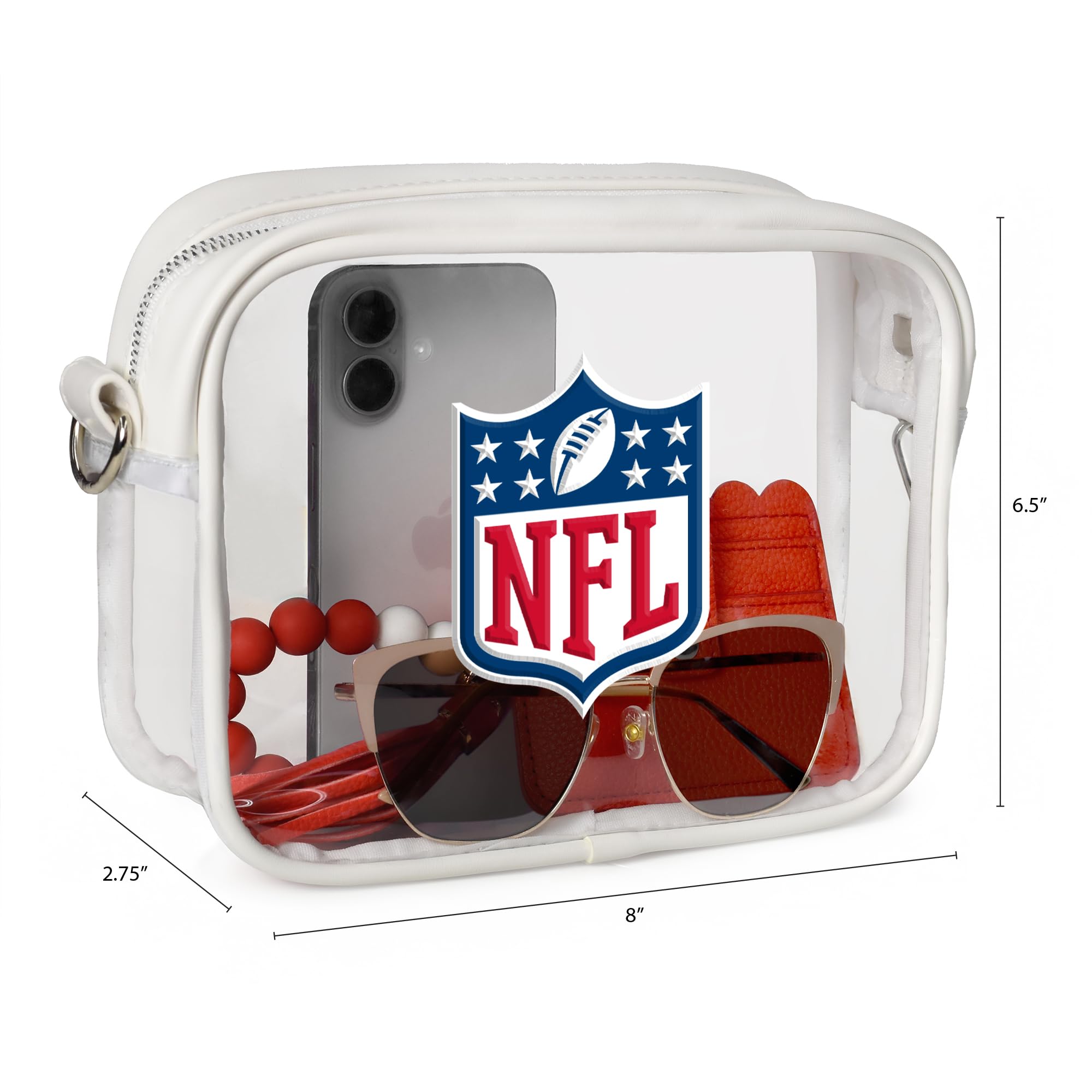 Littlearth New England Patriots NFL Clear Fanny Fan Geldbörse