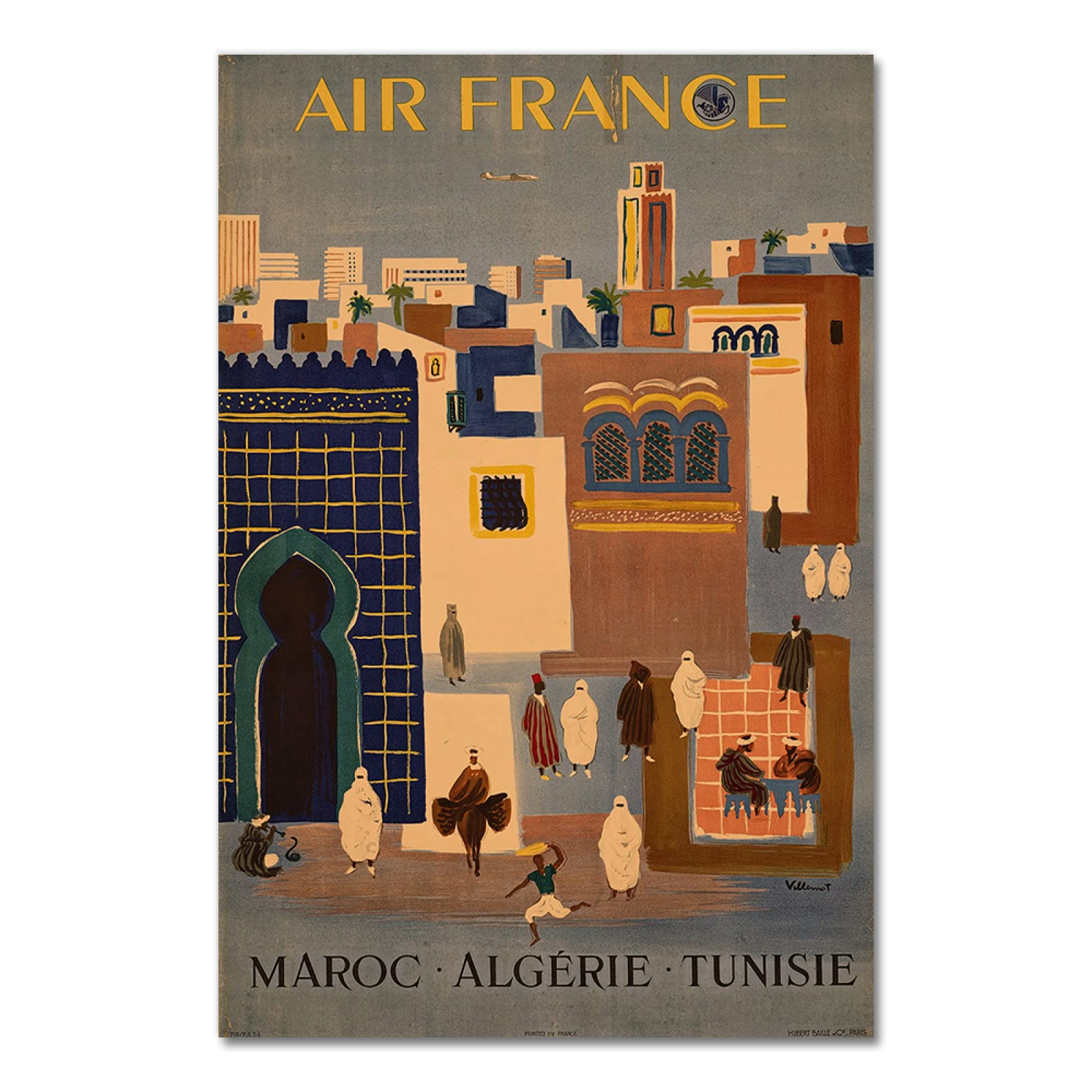 Amazon.co.jp: エールフランス旅行ポスターヴィンテージトラベル