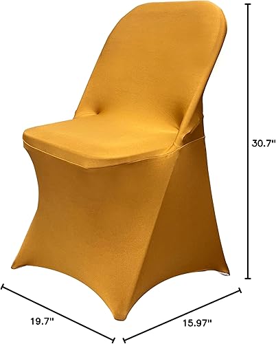 Vista 85 de HAINARverS Fundas para sillas plegables de elastano elástico, 30 unidades, protector universal para sillas para bodas, fiestas, banquetes