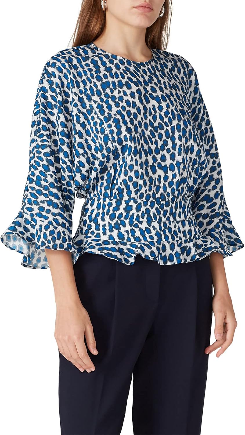 Rent The Runway Pre-Loved Leopard Ruffle Hem Top - Image 3
