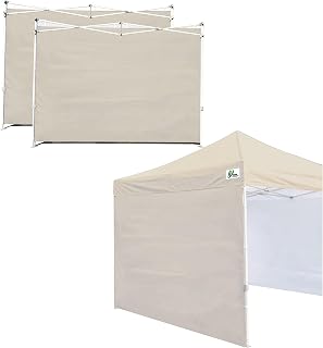 MAXCANOPY Instant Canopy Sidewalls, 3 PCS Window SunWalls for 10x10 Canopy Frame,Beige