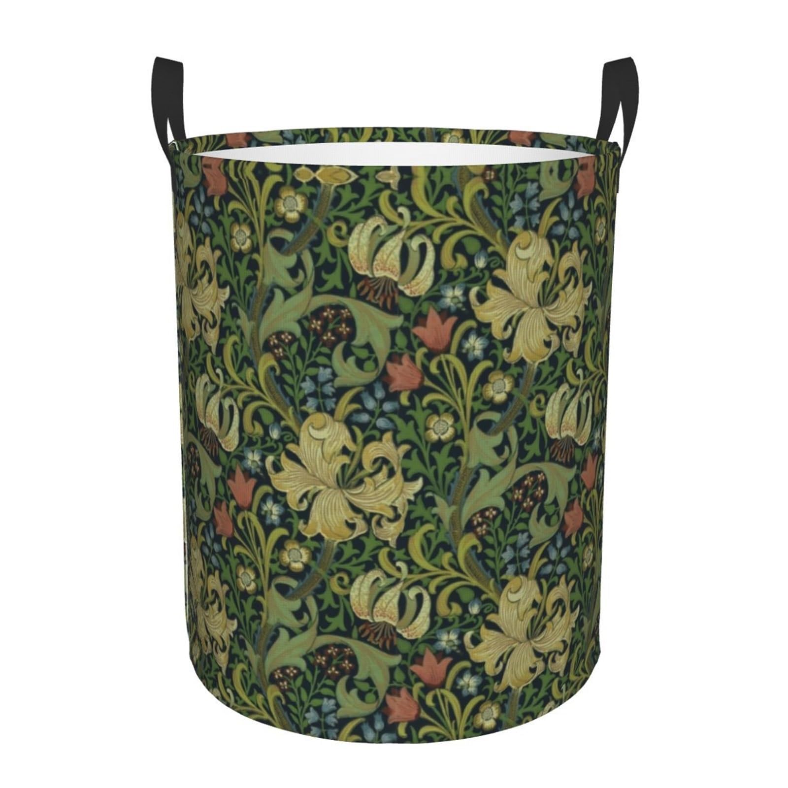 Fabric laundry hamper Laundry Basket Collapsible Floral Textile Pattern Hamper Organizer Storage Bins for Family(Color15,50x40 cm)