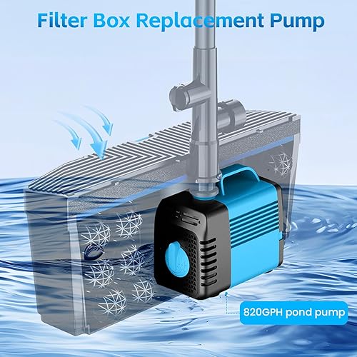 Miniatura 2 de Bomba de agua sumergible de la fuente 60W pequeña bomba de sumidero para estanque al aire libre Estatuaria hidropónica cascada acuario tanque de