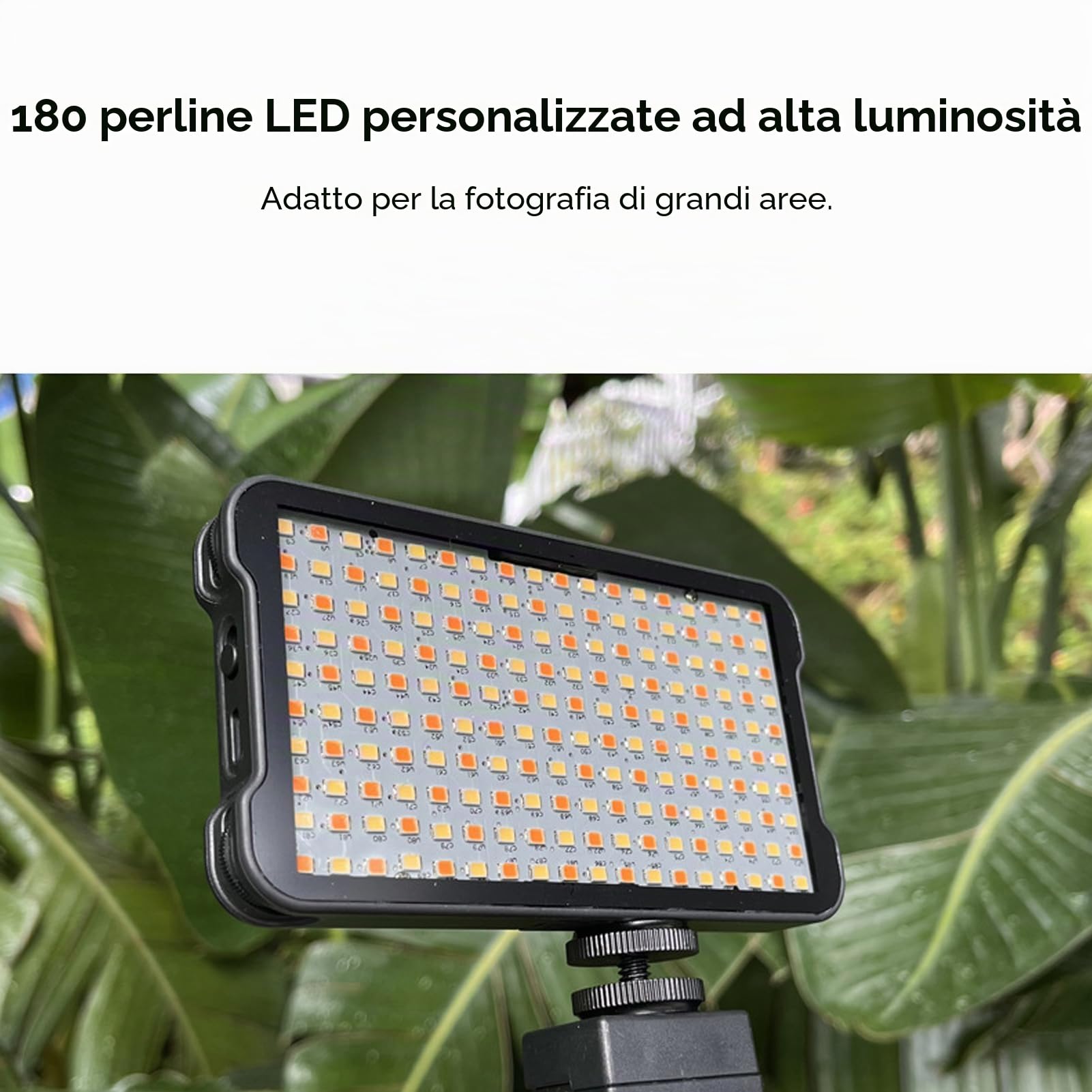 Illuminazione a LED per Fotografia, Luce per Fotografia di Tatuaggi Luce Ricaricabile Wireless con 180 Chip LED Lampada con Temperatura di Colore e luminosità Regolabile per