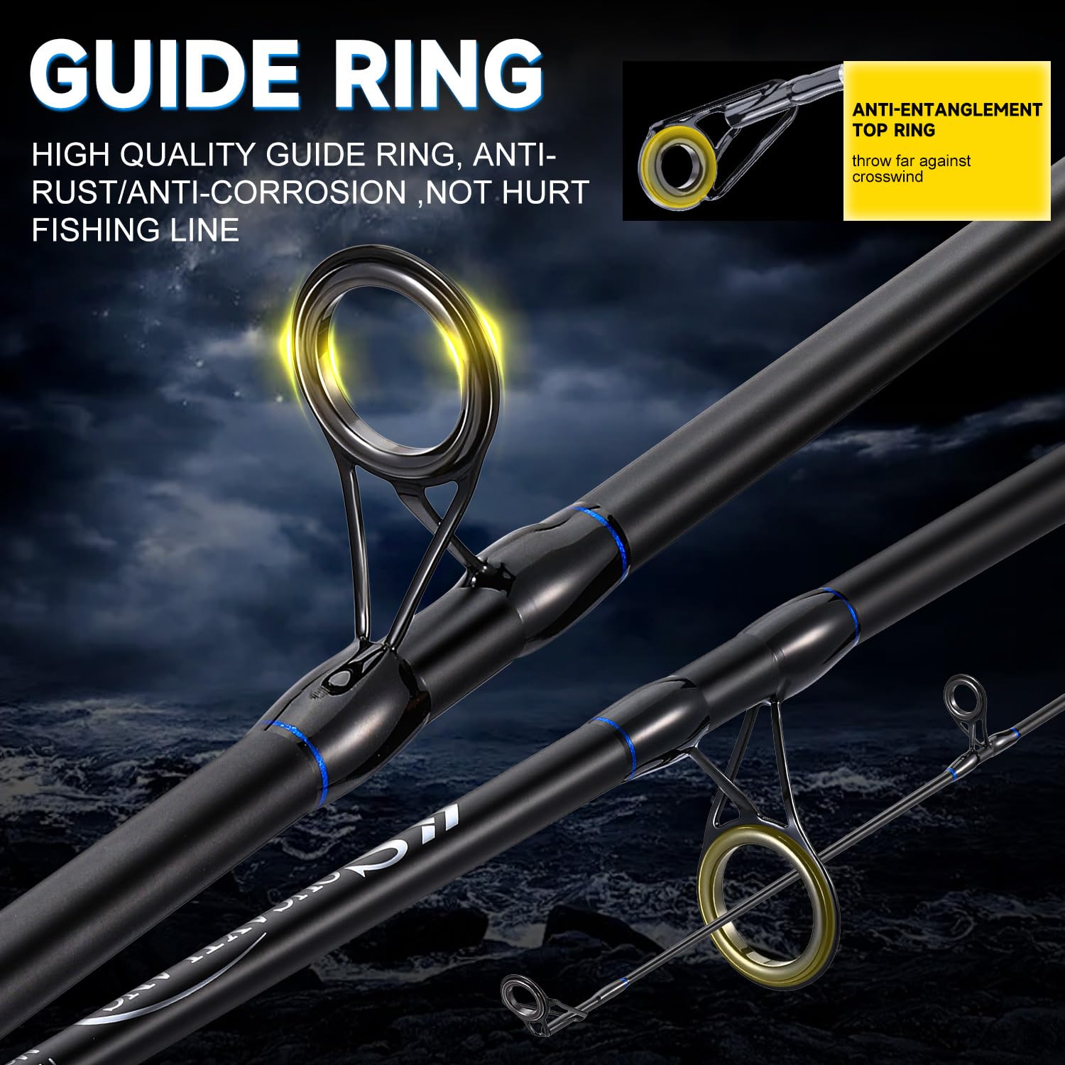 Sougayilang Surf Fishing Combo, 3-Piece Carbon Fiber Travel Rod, 4000 Spinning Reel, 20LB Drag, 5.2:1 Gear Ratio, 12+1 Bearings for Striped Bass, Redfish, Bluefish – Beach & Surf Casting : Sports & Outdoors