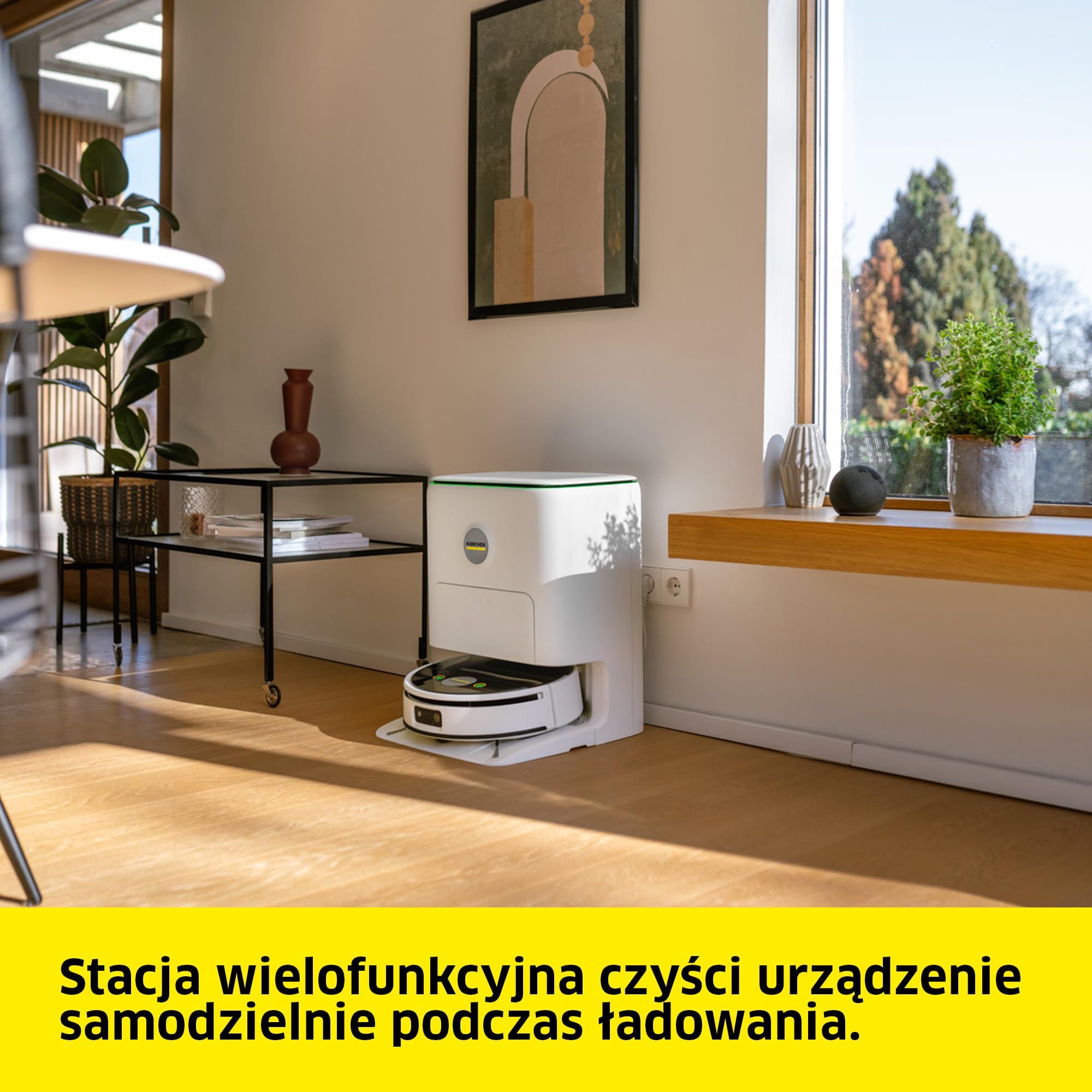Kärcher RVF 7 Comfort Extra robot sprzątający i mopujący | stacja wielofunkcyjna, sterowanie przez aplikację, nawigacja LiDAR, kamera i sztuczna inteligencja
