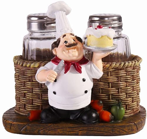 Blessed family Sitting Chef Salt and Pepper Shakers Set
