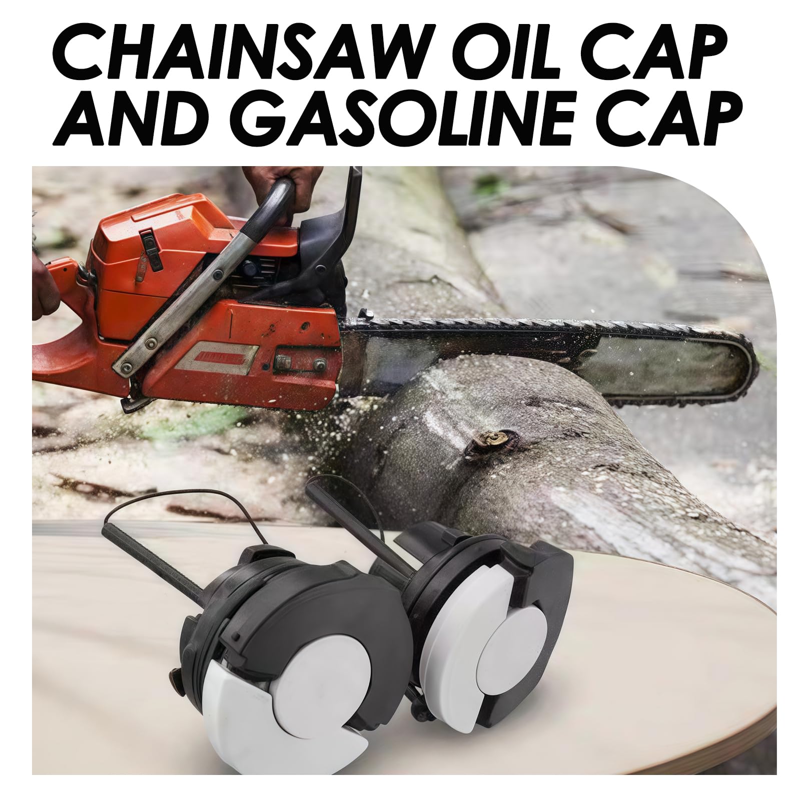 Fyydes Ensemble De Bouchons De Carburant Pour Tronçonneuse, 2 Pcs Ensemble De Remplacement Pour STHIL MS200 MS210 MS230 MS240 MS250 MS260 Couvercles De Carburant Pour Tronçonneuse