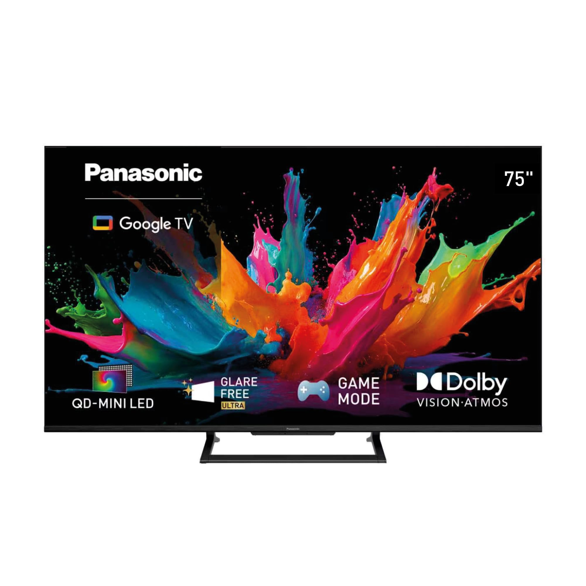Panasonic TN-75W90C, 4K QD-Mini LED, Glare Free Ultra, Google TV Smart TV | AI 4K Colour Engine, Game Mode, 120Hz, Google Assistant, Bluetooth, 75" (189cm), W90C Serie, 2026