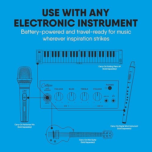 Miniatura 5 de Carry-on Mini altavoz - Amplificador para guitarras y baterías electrónicas, teclados, instrumentos de viento digitales y micrófonos - Altavoz