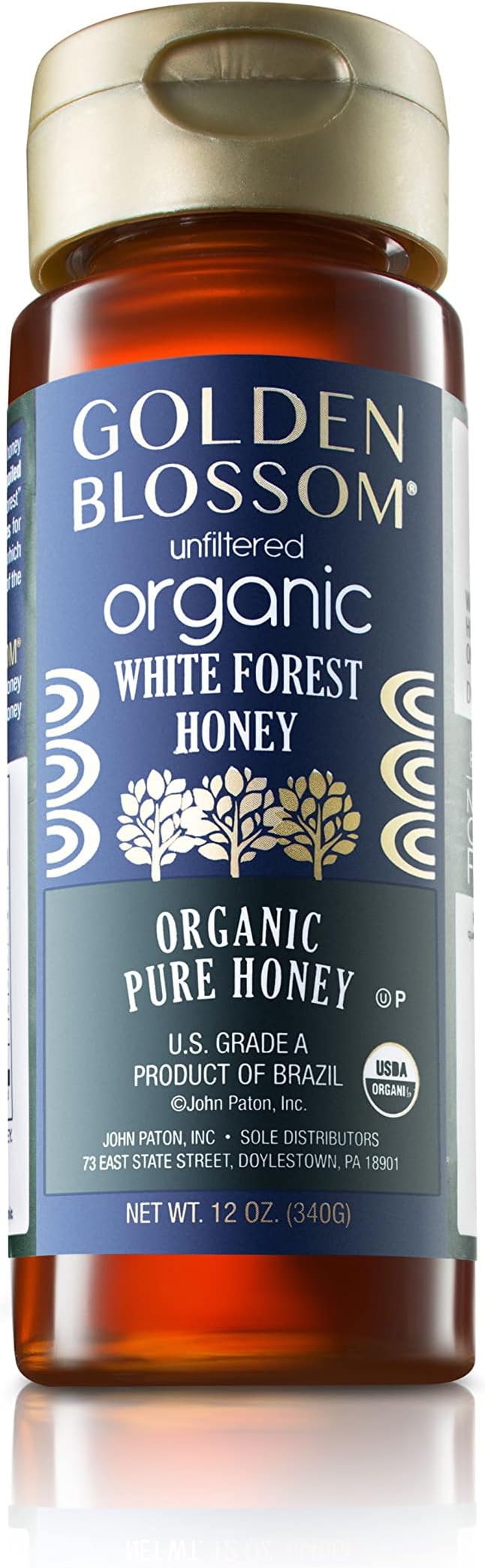 Golden Blossom 100% Organic White Forest Pure Honey (732624) 12 oz