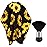 FEBSNOW Barber Cape Waterproof Professional Hair Cutting Cape Neck Duster Brush for Haircut Black Sunflower Salon Beard Hairdressing Kits 46.8  56 Inches