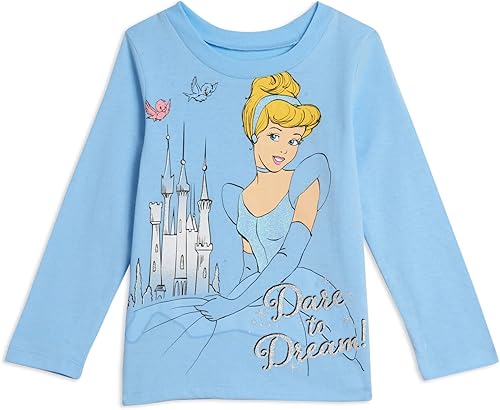 Miniatura 3 de Disney Princess Ariel Cenicienta Tiana Belle Jasmine Moana Paquete de 3 camisetas para niños pequeños a grandes