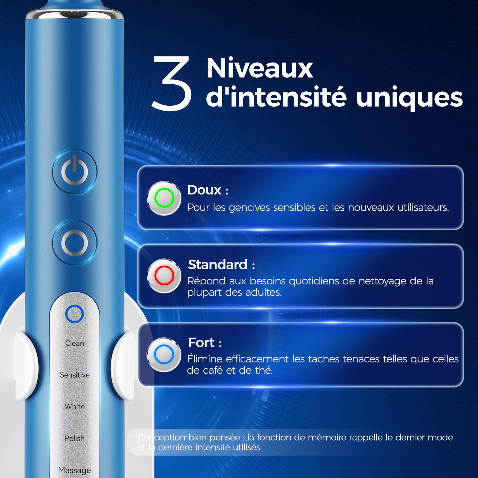 Brosse à Dents Électrique Rotative Pour Adultes et Enfant, 3 Intensités 5 Modes, Brosse à Dent Électrique avec 8 Têtes de Brosse, Étui de Voyage, Étanche IPX7, Batterie 120 Jours
