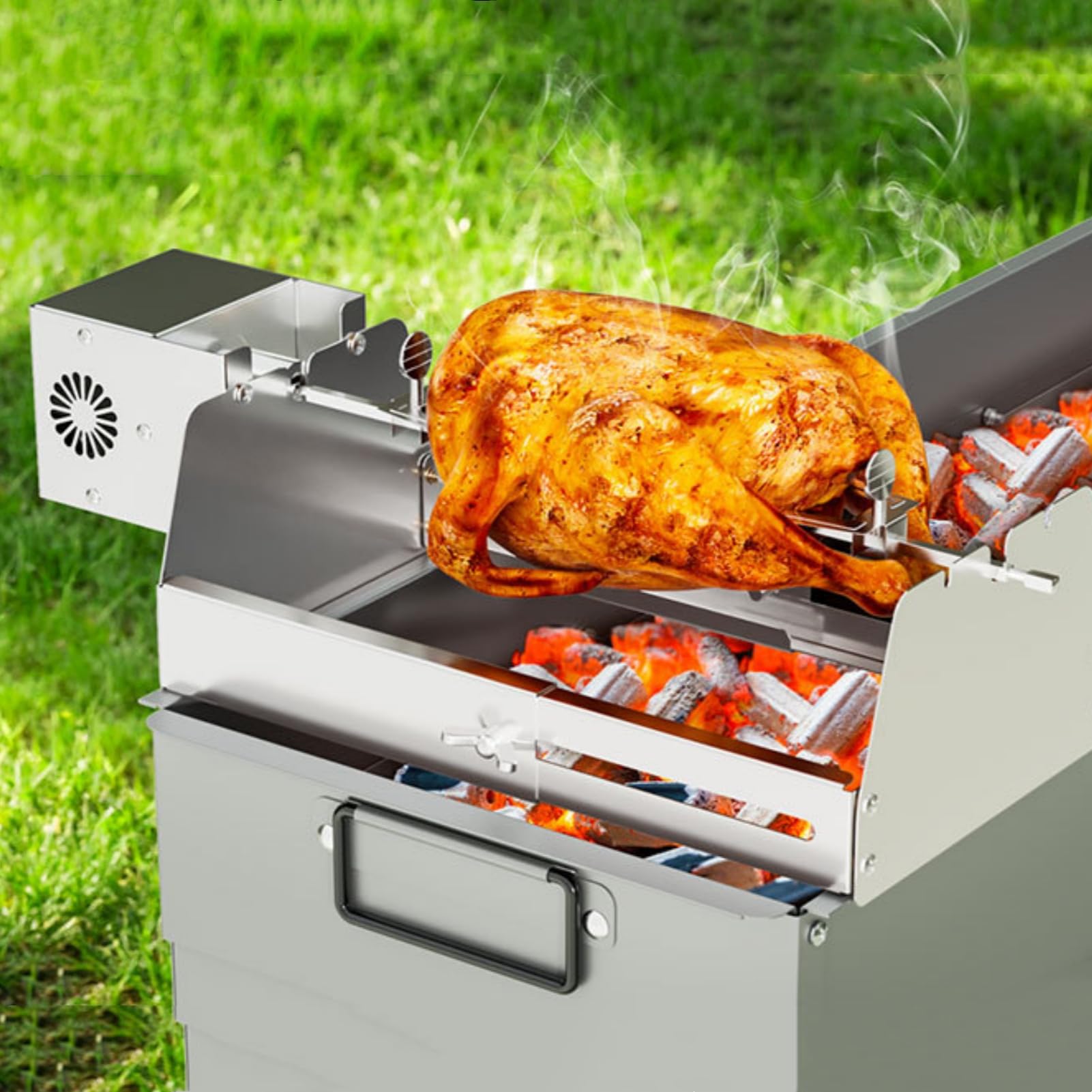 Forchetta per Griglia in Acciaio Inox per Arrosti Girarrosto BBQ Cucina