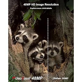 usogood Trail Camera,4K 48MP Game Camera with 8 Batteries&32GB Card,Trail Cameras with Night Vision Motion Activated Waterproof IP66, 120 Detection Angle,2.0Screen Trail Cam for Wildlife Monitoring