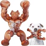 Jouets pour chiens pour les brochettes agressives, Jouets de chien indéstructibles, Jouet de chien en nylon le plus dur avec véritable parfum de bacon, Amusement à la truie, Joueurs de os de chien pour chiens de race moyenne/grande