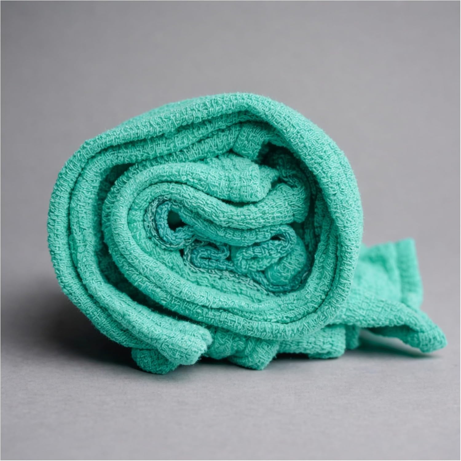 Huck Towels – 25 lb Box (~225 Recycled Rags) | 16” x 24” 100% Cotton Cleaning Cloths | Super Absorbent, Low Lint Shop Towels for Windows, Car Detailing, Janitorial & Commercial Use (Aqua Green, 25LB)
