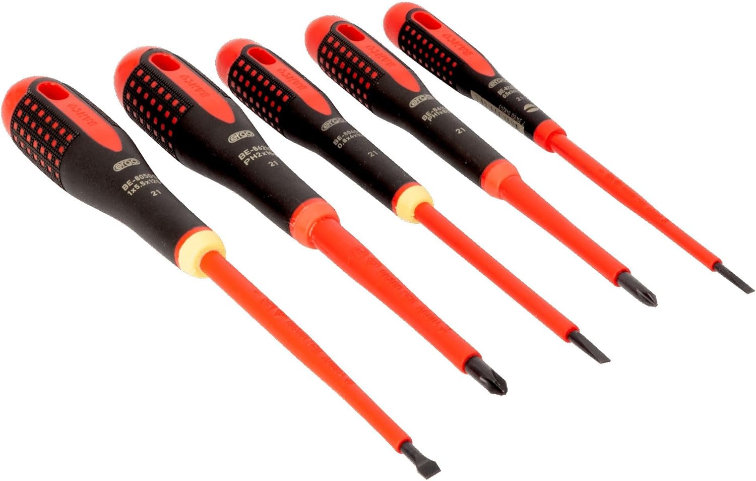 BAHCO BE-9881S 5 Piece Ergo 1000 Volt Screwdriver Set