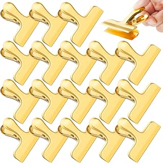 ANZNKU 24 Packs Gold Bag Clips for Food Packages, Chip Clips Bag Clips Food Clips, Stainless Steel Chip Clip for Food Packages