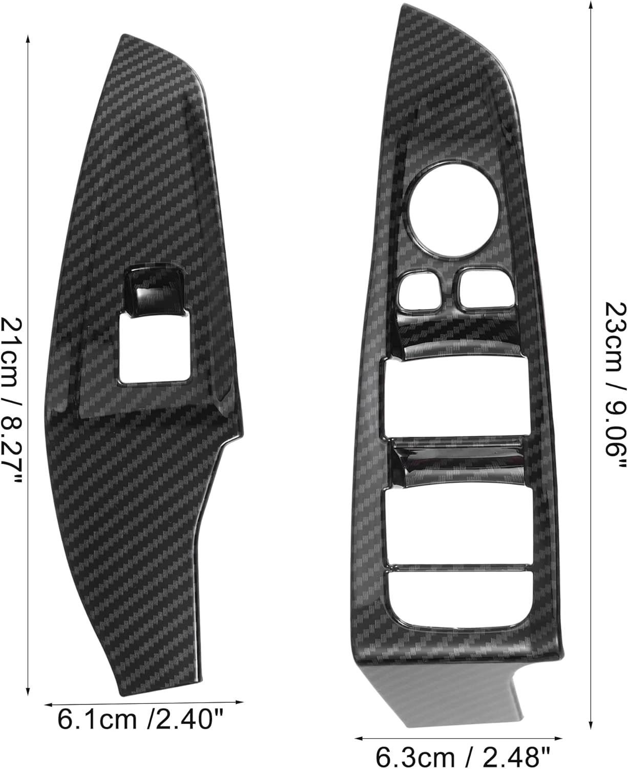 X AUTOHAUX 1 Set Carbon Fiber Pattern Door Window Control Panel Cover Window Lift Switch Button Plate Cover for BMW 3 SERIES 330i Sedan G20 2019 2020 2021 2022