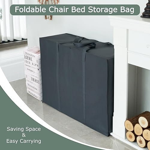 Miniatura 6 de Sofá cama plegable, silla convertible 4 en 1 con almohada, silla plegable de espuma viscoelástica individual, sofá futón moderno para sala de estar,