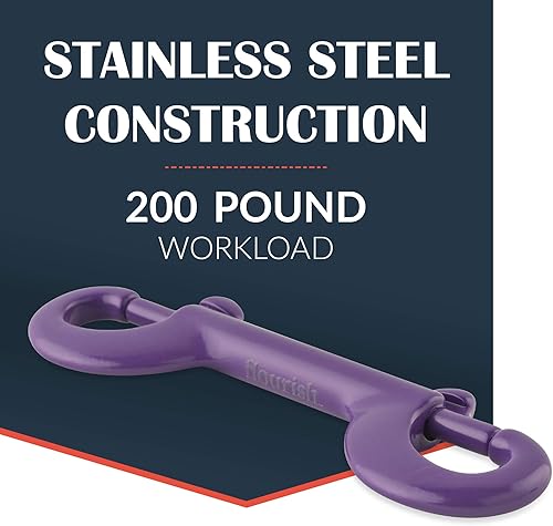 Miniatura 14 de Flourish Gancho a presión de perno de doble cara resistente, acero inoxidable, gancho multiusos de 4 pulgadas con aberturas de 1/2 pulgada, ideal