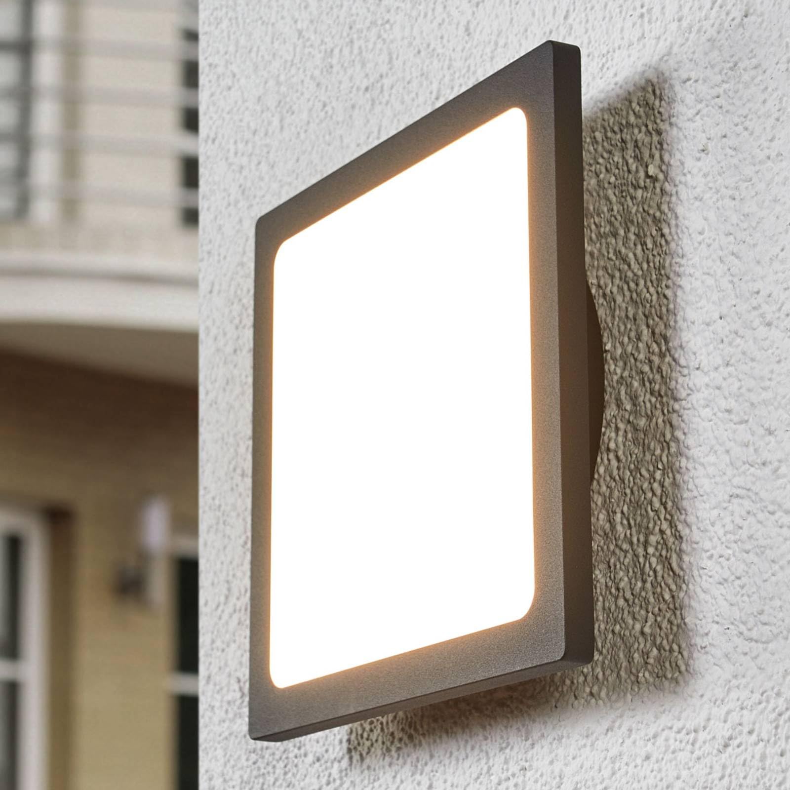 Lucande Plafoniere LED (Moderno) colore Nero, in Alluminio lampadina inclusa lampada da esterni per giardino terrazzo balcone e casa plafoniera