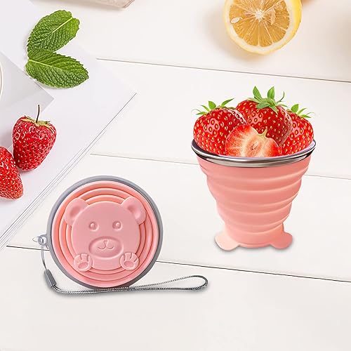 Miniatura 2 de Taza plegable de silicona plegable  Taza ligera y expandible  Taza portátil reutilizable para viajes, camping, senderismo, supervivencia, picnic,