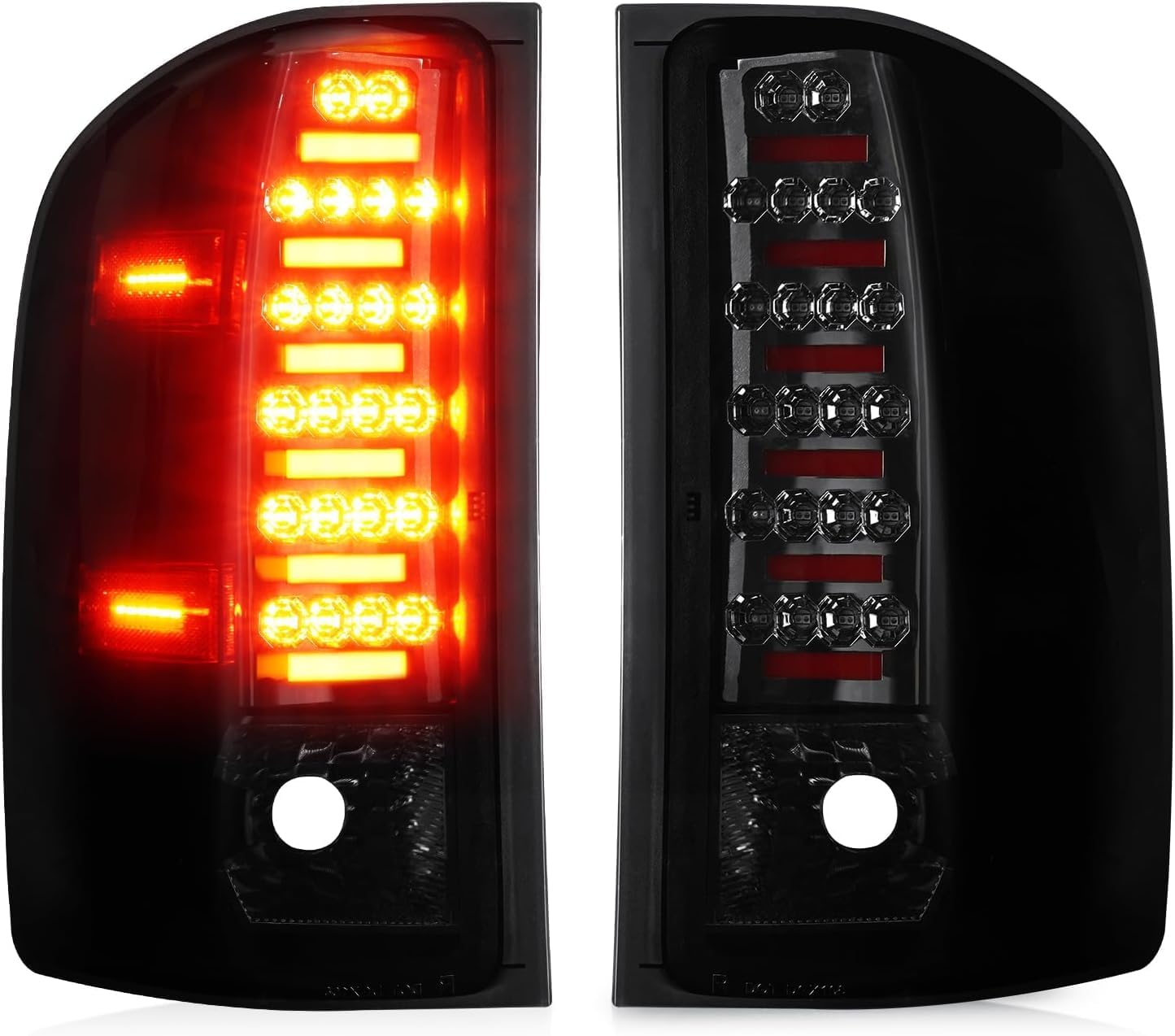 Tresound LED Tail Lights for Chevrolet Chevy Silverado 1500 2007-2013, for Silverado 2500 HD & 3500 HD 2007-2014, GMC Sierra 3500 HD 2008-2014, Rear Taillights Assembly, Chrome Housing Smoked Lens