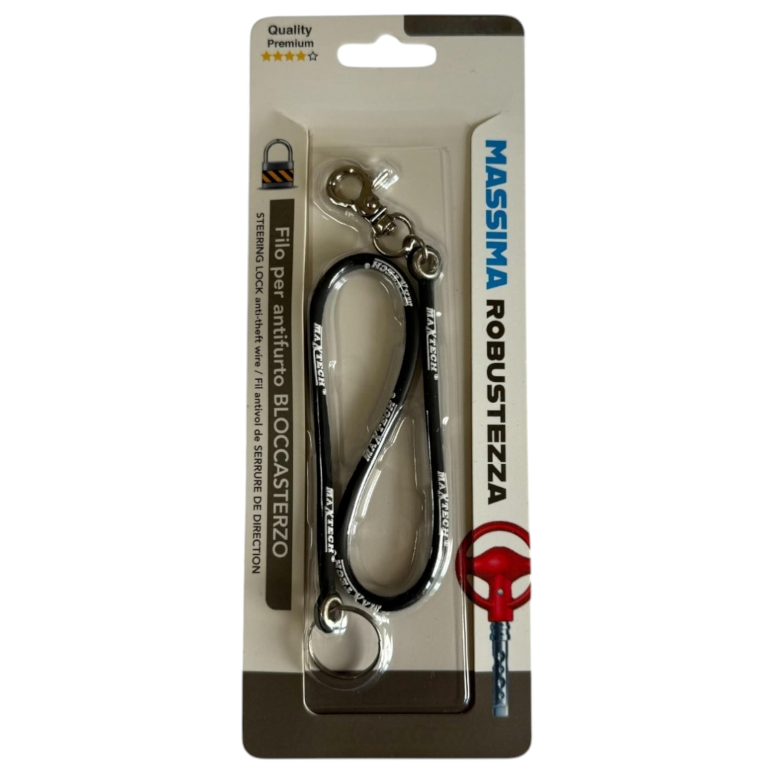 Laccetto Block Shaft Laccio per Chiave Blockshaft Auto Portachiavi n Silicone con Moschettone KeyChain Ganci per Bloccasterzo compatibile con Antifurto Catena per chiavi