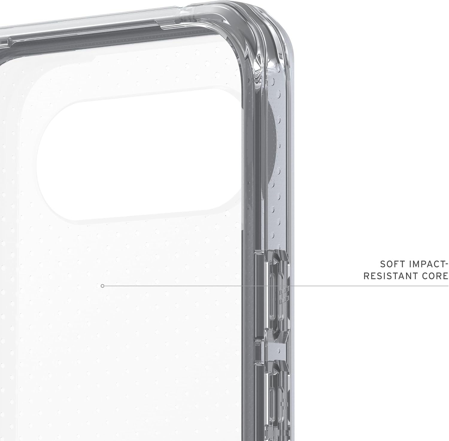 URBAN ARMOR GEAR UAG Made for Google Pixel 10a Case Dot - Rugged Anti-Slip Military Grade Dropproof Transparent Slim Protective Cover, True Clear Ice/Ash