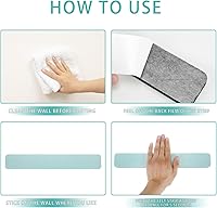 Vista 4 de Tablón de anuncios, tableros de corcho para paredes, tablero de corcho para oficina, tablones de anuncios para paredes (azul)