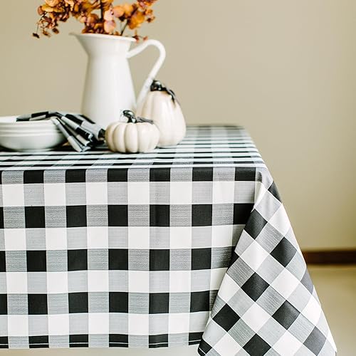Miniatura 9 de Benson Mills Buffalo Check - Mantel de tela pesada a prueba de derrames, para otoño, vacaciones, diario, Acción de Gracias y Navidad (70 pulgadas,