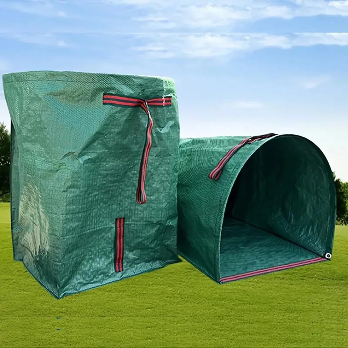 Halbrunder Garten-Blatt-Sammelbeutel, Garten-Staubsammler-Gartenbeutel, Garten-Blatt-Müllbeutel Gartenabfallsack gartenwerkzeug(270L)