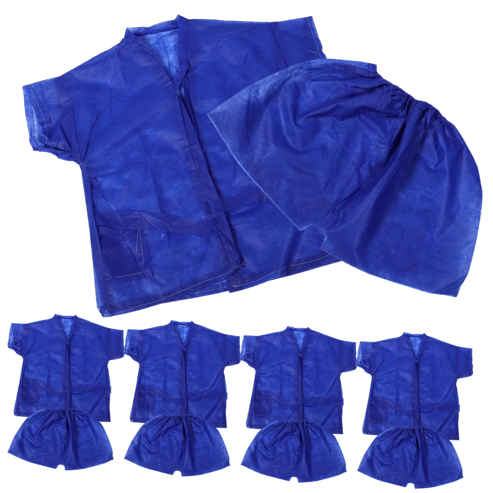 MILISTEN Saunaanzug Damen SPA-Schwitzanzug Saunakleidung für Schönheitssalons Spa-Wrap aus Vliesstoff Schweiß Saunaanzug Herren Einmaliger Trainingsanzug Polyester (Polyester) Blue