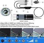 Jiusion 1080P USB Digital Handheld Microscope, 50 to 1000x Magnification Endoscope Full HD 1920x1080P Camera 8 LEDs with Metal Stand for iPhone iPad Android Mac Windows Linux Chrome