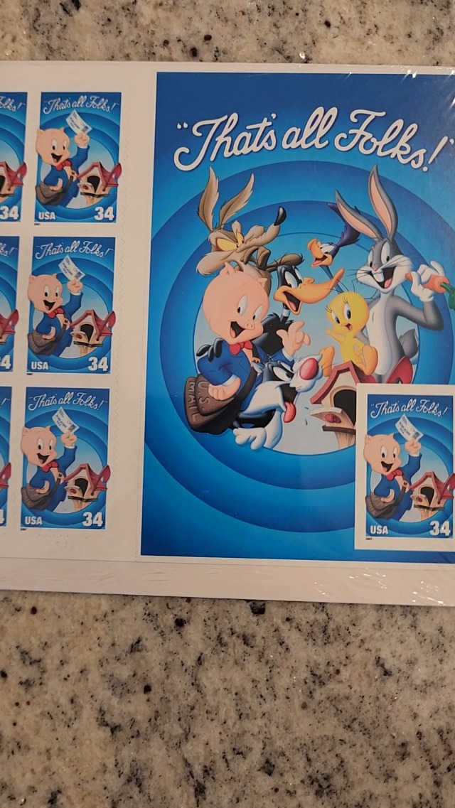 Amazon.com: USPS Looney Tunes Porky Pig Sheet of Ten 34 Cent