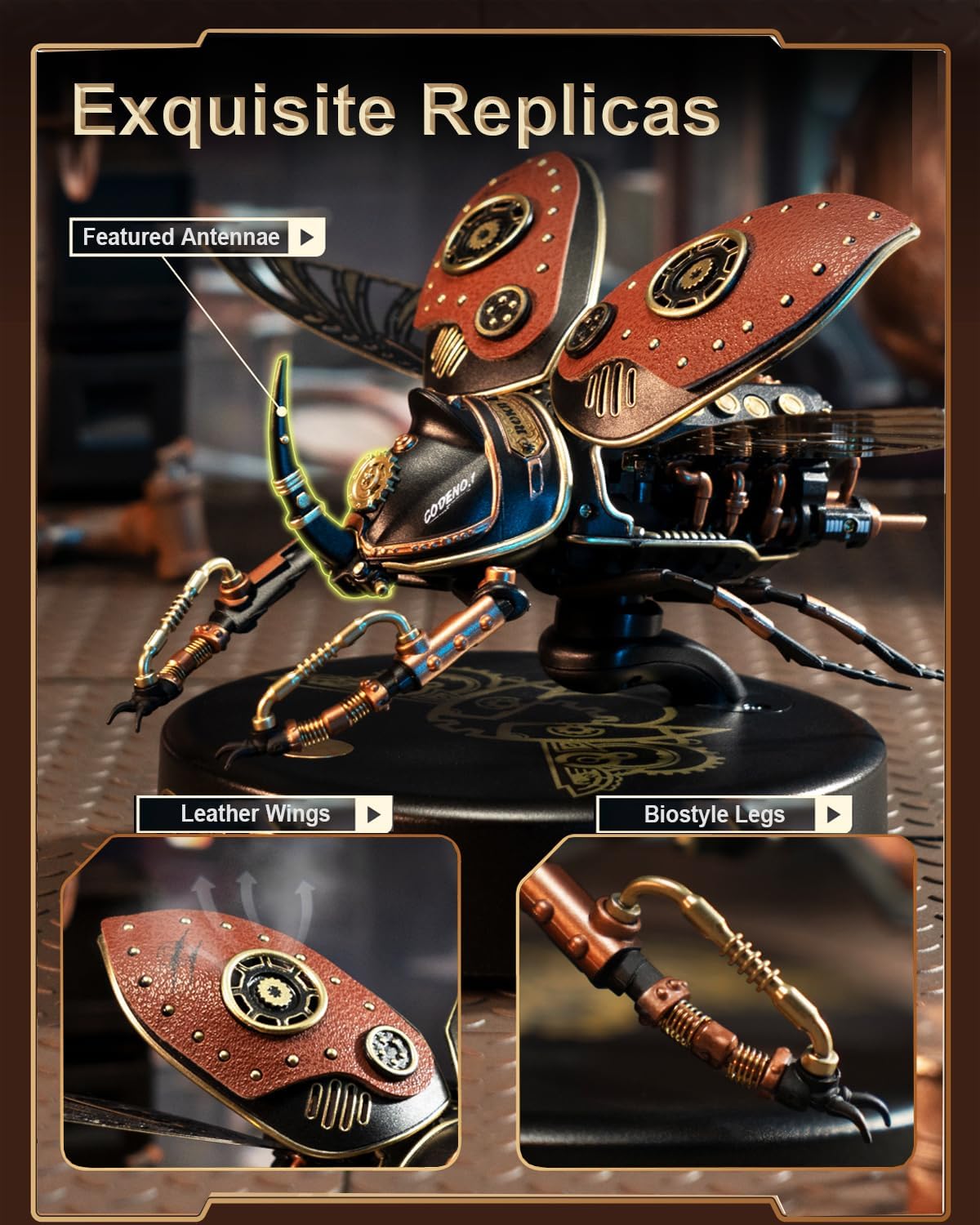 Amazon | ROKR プラモデル 昆虫 機巧 カブトムシ 組み立てキット 可動